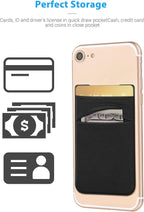 2 Pack Stick On Wallet Sleeve Cell Phone Pocket Card Holder Pocket Pouch - Image 3