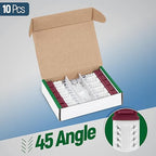 Everest 45° Angled RJ45 Cat6A Keystone Jacks 10-Pack in Red - Image 2