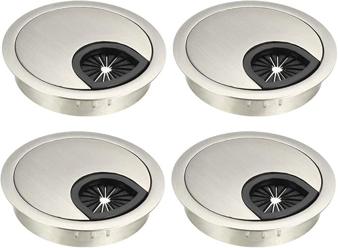 uxcell Cable Hole Cover, 2.4Inch/60mm Zinc Alloy Desk Wire Cord Cable Grommets by uxcell
