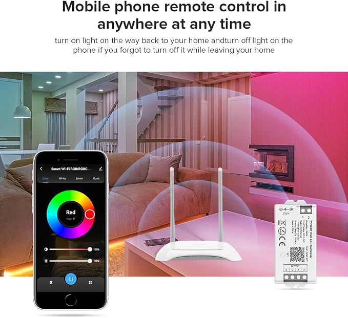 BTF-LIGHTING C03W RGB PWM SMD FCOB 4PIN LED Strip 2.4GHz Tuya WiFi Group - Image 4