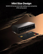 Tenda SG105, 5 Port Gigabit Switch, Unmanaged Ethernet Switch, Office Ethernet - Image 3