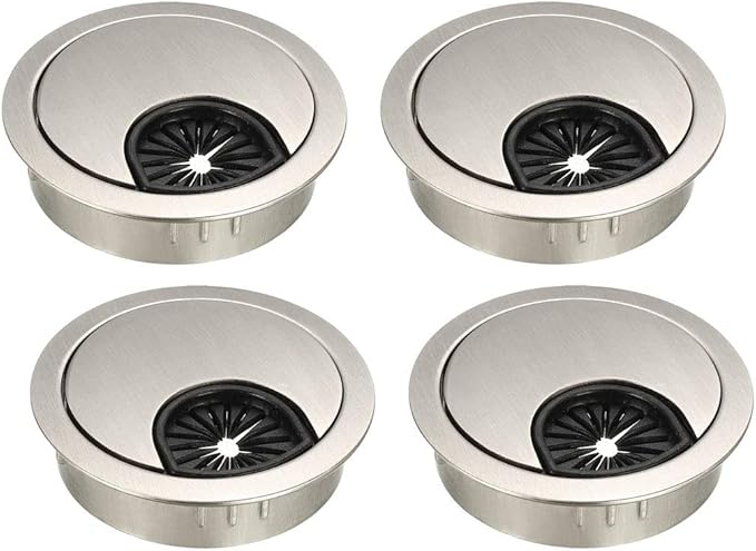 uxcell Cable Hole Cover, 2Inch/50mm Zinc Alloy Desk Wire Cord Cable Grommets by uxcell
