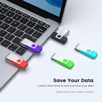 Aiibe 32GB Flash Drive 3.0 5 Pack USB 3.0 Flash Drive 32 GB Thumb Drive Swivel - Image 6