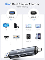 Dockteck SD Card Reader, 5G Super Speed USB3.0 SD/TF Card Reader, 3-Slot USB - Image 5