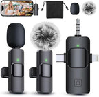 PQRQP 3 in 1 Professional Wireless Lavalier Microphone by PQRQP