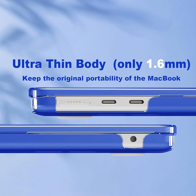 CISSOOK Compatible with MacBook Air 13.6 inch Case Blue 2022 2024 2025 Release - Image 6