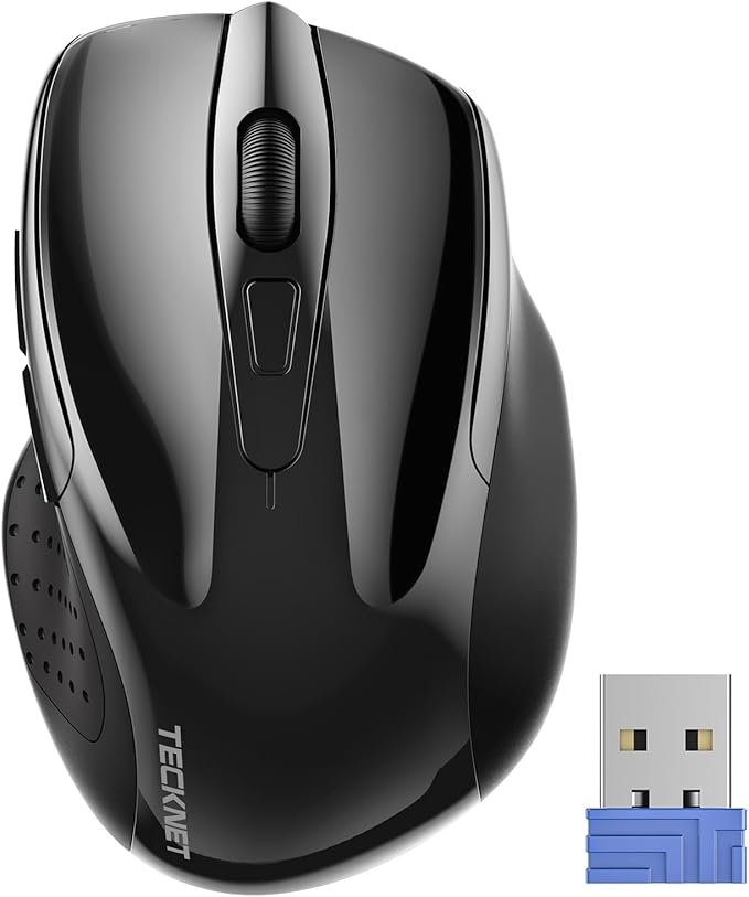 TECKNET Wireless Mouse, 2.4G Ergonomic Optical Mouse, Computer Mouse by Tecknet