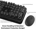 Wireless Keyboard and Mouse, KOOTOP Cute Black Keyboard and Mouse, 2.4G - Image 3