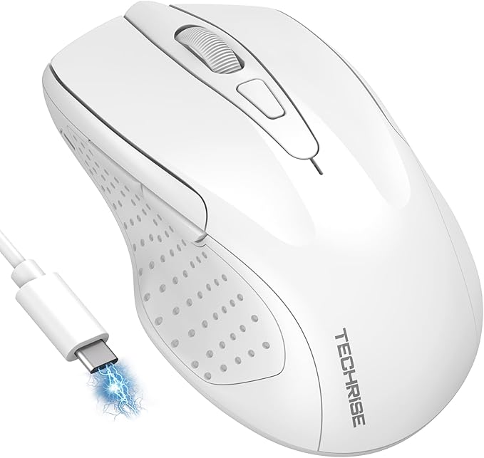 Bluetooth Mouse Rechargeable Wireless Mouse 2.4GHz by TechRise