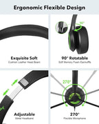 USB Headset with Mic for PC, On-Ear Computer Laptop Headphones with Noise - Image 4