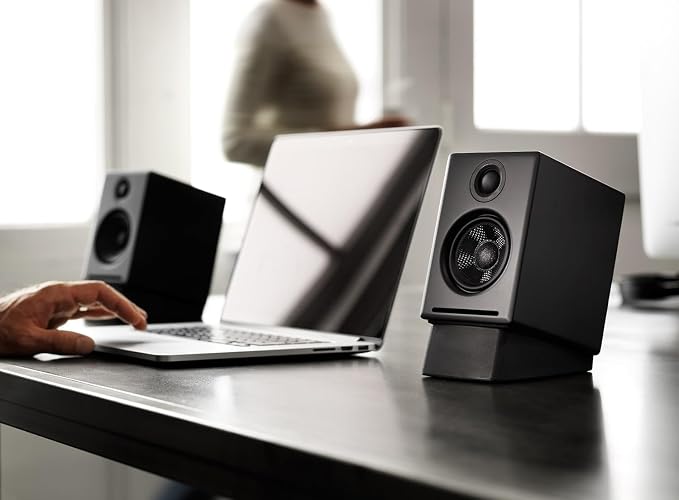 Audioengine A2+ Desktop 24 Bit Wireless Bluetooth Desktop Speakers - 60W - Image 4