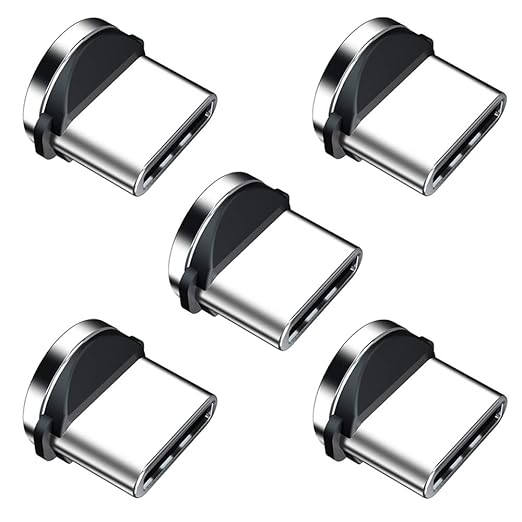 Ankndo Magnetic Connector Tip Heads USB C Adapter 360 Rotating Strong Phone by Ankndo