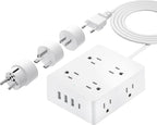 European Travel Plug Adapter, Olcorife Power Strip by olcorife