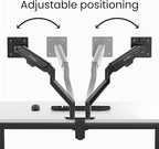 EVEO Premium Dual Monitor Mount 14"-35” Dual Monitor Arm VESA Bracket - Image 3