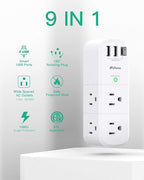 Surge Protector USB Outlet Extender, 6 AC Multi Plug Outlet and 3 USB Ports - Image 7