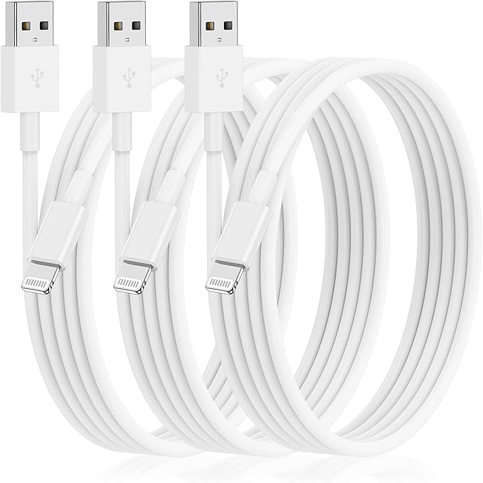 3Pack Long iPhone Charging Cable 10ft-Apple Lightning to USB Cable Wire by Citelect