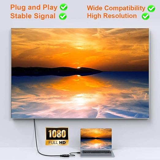 TSUPY DisplayPort to VGA, 1080P DP to VGA Adapter Gold-Plated Display Port to - Image 7