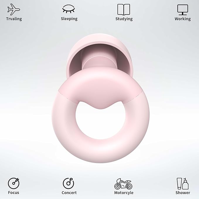Ear Plugs for Sleeping, 2 Pairs of Reusable Earplugs for Noise Reduction - Image 2