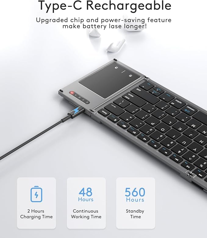 Samsers Foldable Bluetooth Keyboard - Image 7