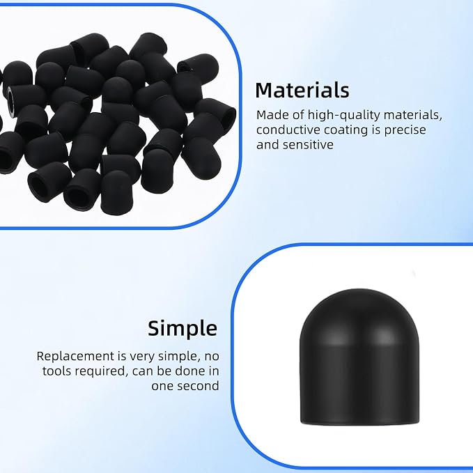 36Pcs Stylus Tips Replacement Tips Only, Soft Rubber Tip, 0.24inch Replacement - Image 3