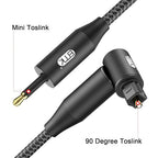 EMK Premium 90° Toslink to Mini Toslink Cable - Image 2