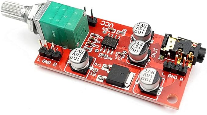 Taidacent DC 3.6v-12v LM4881 Headphone Amplifier Board 3.5 mm Headphone Jack by Taidacent