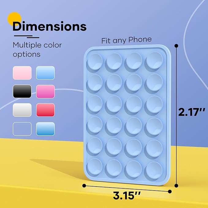 Silicone Phone Sticky Grip, Suction Phone Case Mount - Image 6