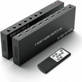 7 Way HDMI Switch 4k@60Hz HDMI Switcher 7 in 1 Out HDCP 2.0 Manual HDMI 2.0 Hub by YDF
