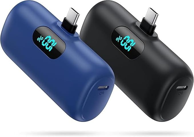 Samll Portable Charger for iPhone 16/15 Series, 5000mAh 3A PD USB C Power Bank by Kioson