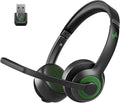 Wireless Headset with AI Noise Cancelling Microphone Bluetooth Headset by JIAMQISHI