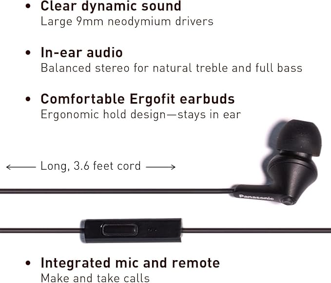 Panasonic ErgoFit Wired Earbuds - Image 2
