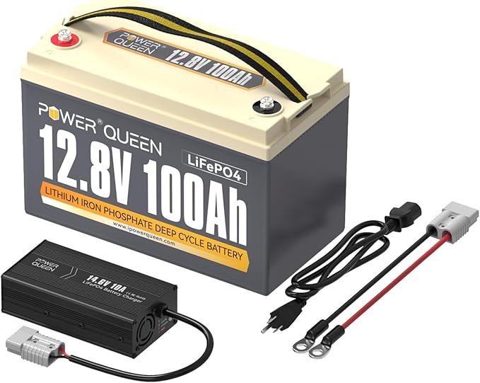 power queen 12.8V 100Ah Deep Cycle Lithium Iron Phosphate Battery by PowerQueen