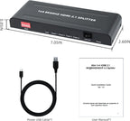 8K HDMI Splitter 1 in 4 Out, - Image 7