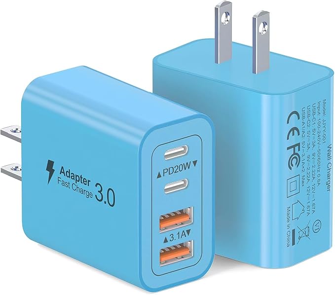 Wall Charger, USB C Charger Block, iPhone 16 15 14 13 Pro Max Airpod, Samsung by Dulums