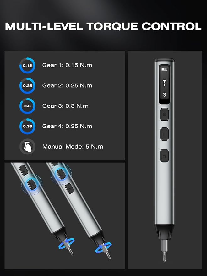 162-in-1 Mini Electric Screwdriver Set, SMOOTHARMOR Precision Cordless Power - Image 5