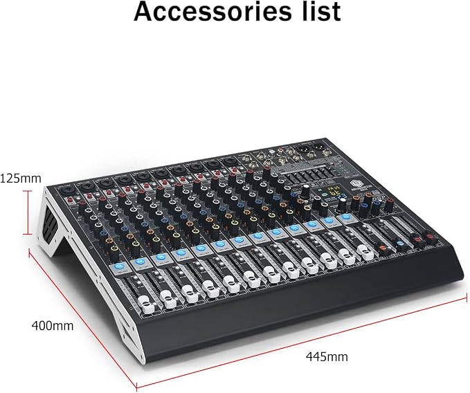 W IN-MIX DX12 Professional DJ Audio Mixer 12 Channel - Image 9