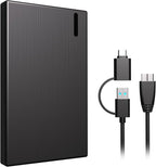 500GB External Hard Drive HDD Portable – USB 3.0 & Type-C Storage by Alphami