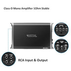 Recoil RED1200-1 2500 Watts Class-D Strappable Car Audio Mono-Block Subwoofer - Image 3