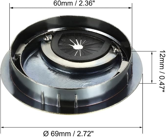 uxcell Cable Hole Cover, 2.4Inch/60mm Zinc Alloy Desk Wire Cord Cable Grommets - Image 2