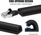 Self-Adhesive Cable Hider, Flexible Wire Cover Cable Raceway - Image 3