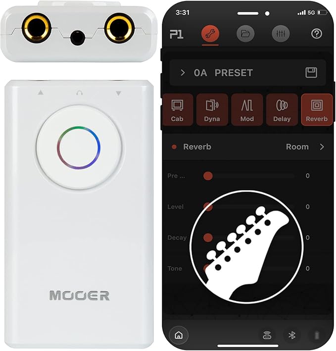 MOOER Prime P1 Multi-Effects Processor Headphone Amp, Bass Guitar Pedals by MOOER