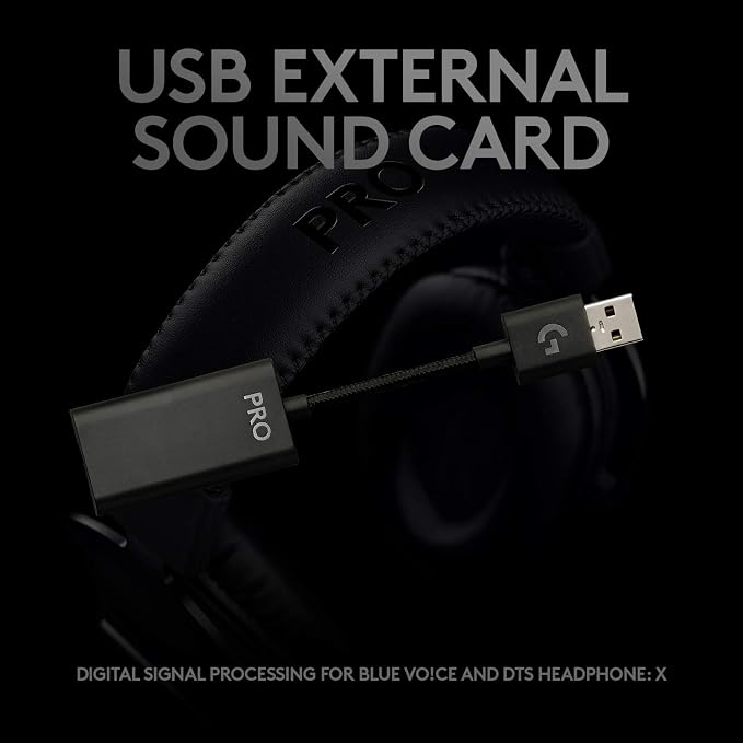 Logitech G Pro X Wired Gaming Headset: Blue VO!CE Detachable Boom Mic, DTS 7.1 - Image 7