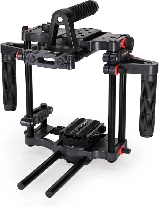 Power DSLR Camera Cage for DSLR DSLM Cameras Only. Adjustable Handles & 15mm by FILMCITY