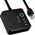 GHome Smart Power Strip with 3 WiFi Outlets & 3 USB, Alexa & Google Home by GhomeSmart