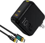 AOHI 100W USB C Charger GaN+, 2 Port Type C PD Wall Charger Foldable Power by AOHI
