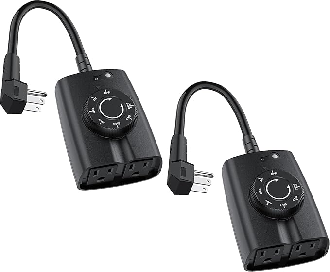G-ELEK Outdoor Timer Outlet Waterproof, 24 Hour Outdoor Light Timer, Timers by G-ELEKDirect
