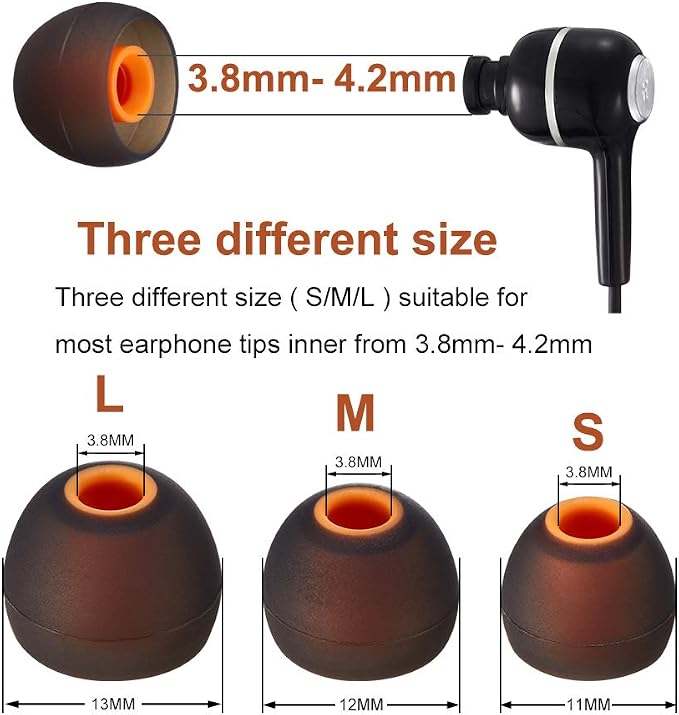 Earbud Tips Soft Silicone Earbuds Replacement Tips Fit - Image 3