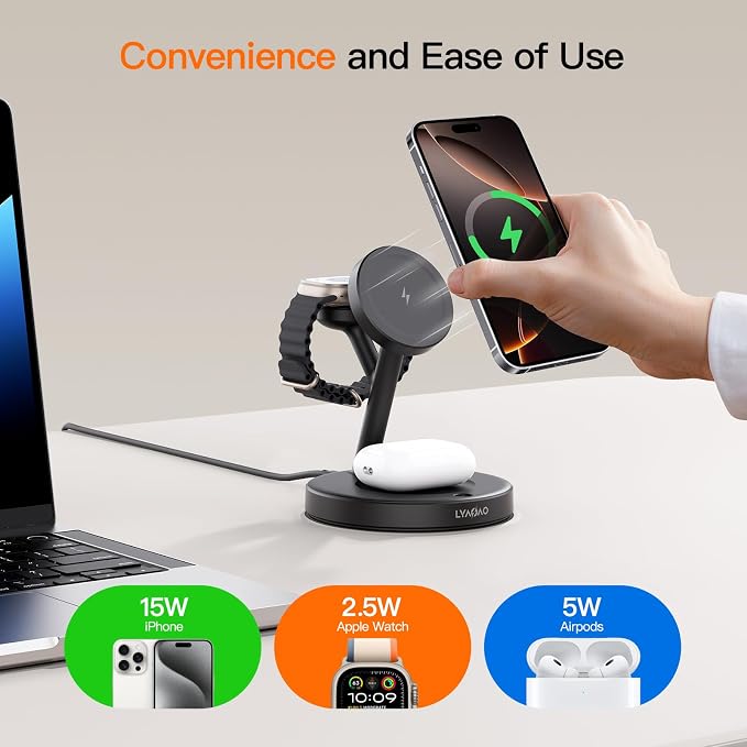 2025 3 in 1 Charging Station for Apple iPhone AirPods Watch - Image 2