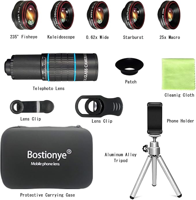 Phone Camera Lens Kit 10 in 1 for iPhone Samsung Pixel Android, 22X Telephoto - Image 7