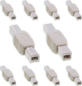 Cmple - [10 Pack USB B to B Adapter USB 2.0 Male to Male Coupler Plug to Plug by Cmple